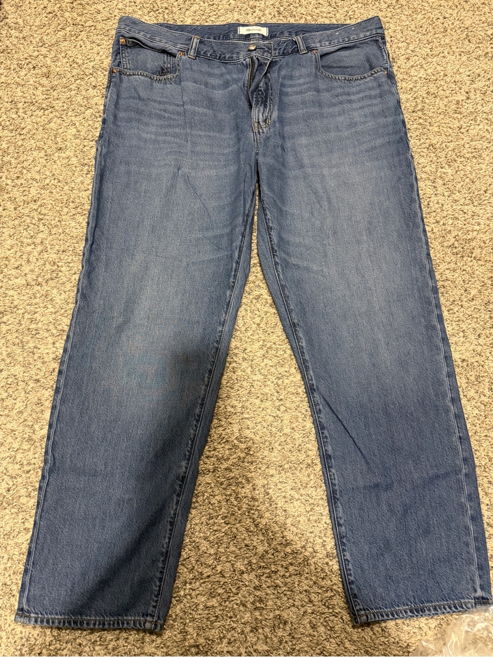 Madewell Straight Leg Jeans - Medium Blue Wash